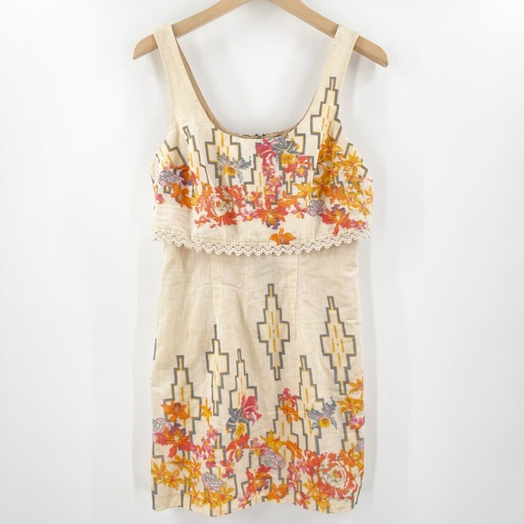FREE PEOPLE Dress Size 4 Mini Boho Bohemian Sleeveless Mini Festival Concert - Picture 2 of 14